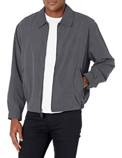 LONDON FOG Herren Zip Front Light Mesh Lined Golf Jacket Leichte Baumwolljacke, Stahl, Large von LONDON FOG