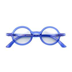 LONDON MOLE Brillen | Blaulichtfilterbrille von Moley | Runde Gläser | Coole blaue Blocker | Anti-Augenbelastung für Bildschirme | Herren Damen Unisex | Federscharniere | transparent blau von LONDON MOLE