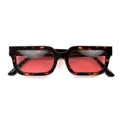 LONDON MOLE Eyewear Icy-Sonnenbrille, modische Marke, UV400-Schutz, Unisex (Schildpatt/Rot) von LONDON MOLE