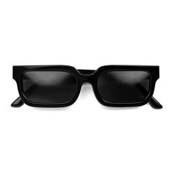 LONDON MOLE Eyewear Icy-Sonnenbrille, modische Marke, UV400-Schutz, Unisex (Schwarz glänzend/Schwarz) von LONDON MOLE