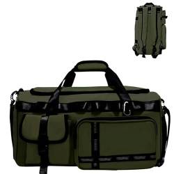 Sporttasche Damen Reisetasche Damen Groß Sporttasche mit Schuhfach&Nassfach Damen Herren Gym Bag Travel Bag Schwimmtasche Übernachtung Weekender (Army Green) von LONHCHI