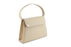 LONI Clutch-Handtasche für Damen | Schulter- & Tragegriff-Handtasche | Lackledertasche für Hochzeit & Abschlussball, Beige - Nude Beige - Größe: Small von LONI