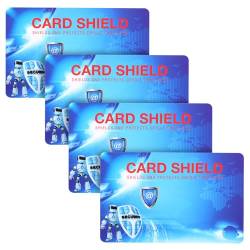 RFID-Signalblockierkarte, NFC, Bank, Debit-Kredit-Blocker, Kartenschutz, gesamte Brieftasche, Schutz, Schutz vor Identitätsdiebstahl, tragbar, schlankes Design, Passschutz, Blocker, 4 Stück von LONMATO