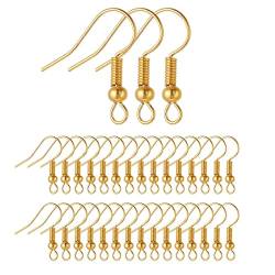 100 Stück DIY Ohrring Kit mit Gold Hypoallergen Haken Ohrringe Schmuckherstellung DIY Ohrring Schmuckherstellung Zubehör von LONSVTTU