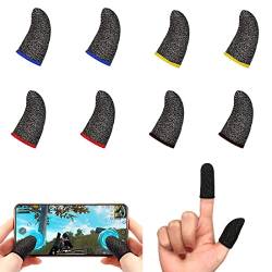 4 Paare Handy-Gaming Finger Sleeve PUBG Fingerabdeckung Schweißfest rutschfest Gaming-Daumenhülle für Touchscreen-Spiele von LONSVTTU