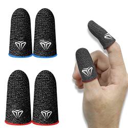 LONSVTTU 4 Pcs Game Finger Sleeve Sets,mit Leichter&Atmungsaktiver Touch Screen Daumenhülle,Professioneller Spielfingerabdeckung mit Rutschfester&Schweißfester Oberfläche Hohe Empfindlichkeit von LONSVTTU