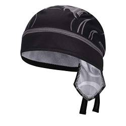 Bandana Kopftuch Herren Schnell Trocknender Bandana Cap Atmungsaktiver Piratenhut UV Schutz Schweißabsorbierendes Bikertuch Weiche Dünne Turban Mütze Funktionskappe für Outdoor Radfahren Motorrad von LONTG