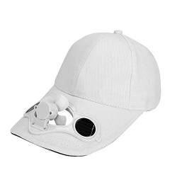 Baseballmütze Damen Herren Baseballkappe Solar-Ventilator Kappe Baumwolle Baseball Cap Verstellbar Schirmmütze Sonnenschutz Sporthut Sonnenenergie Hut Modisch Schirmkappe für Outdoor Sport Radfahren von LONTG