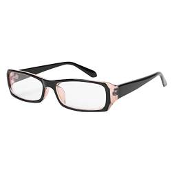 Brille ohne sehstärke Damen Herren Brillenfassung mit Schmal Rahmen Strahlenschutz UV Schutz Glasses Kurzsichtigkeit Computer Schutzbrille Studenten Jugendliche Nerdbrille mit Brillenetui von LONTG
