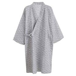 Nachtwäsche Kimono Damen Frauen Nachthemd Sommer Herbst Nachtkleid Baumwolle atmungsaktiv Sleepwear Morgenmantel Bademantel Jahreszeiten bequem Schlafshirt weich Gemütlich Bad Schlafen Stillzeit von LONTG