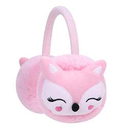 Ohrenwärmer Junge Mädchen Earmuffs Plüsch Ohrwärmer Cartoon Fuchs Muster Ohrenschützer Winter Kälteschutz Ear Cover Kinder Süßer Ohren Polster Weiche Warme Ohren Abdeckung für Outdoor Sport Radfahren von LONTG