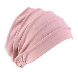 Schlafmütze Damen Baumwolle Nachtmütze Weiche Dünne Kopfhaube Atmungsaktive Slouch Beanie Elastische Schlafhaube Nachtkappe Multifunktionale Turban Mütze Haarhaube für Schlafen Haarverlust Haarpflege von LONTG