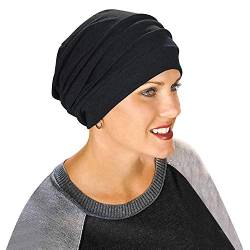 Schlafmütze Damen Baumwolle Nachtmütze Weiche Dünne Kopfhaube Atmungsaktive Slouch Beanie Elastische Schlafhaube Nachtkappe Multifunktionale Turban Mütze Haarhaube für Schlafen Haarverlust Haarpflege von LONTG