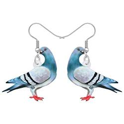 LONYOO Acryl Adorable Taube Ohrringe Vögel Dangle Drop Charms Frühling Ohrringe für Frauen Mädchen Trendy Geschenke (Blau 451) von LONYOO
