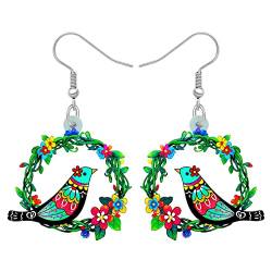 LONYOO Acryl Adorable Taube Ohrringe Vögel Dangle Drop Charms Frühling Ohrringe für Frauen Mädchen Trendy Geschenke (Grün 294) von LONYOO