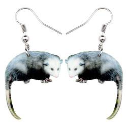 LONYOO Acryl Cute Possum Ohrringe Dangle Charms Opossum Schmuck Geschenke für Frauen Mädchen (Brown) von LONYOO