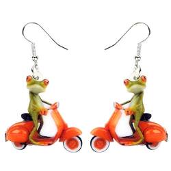 LONYOO Acryl Funny Frosch Ohrringe Dangle Charms Anime Sommer Ohrringe für Frauen Mädchen Schmuck Frosch Geschenke (Orange 1372) von LONYOO