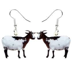 LONYOO Acryl lustig Ziege Ohrringe Dangle Mode Schmuck Lovely Sheep Ohrringe für Frauen Mädchen Charms (Weiß 1951) von LONYOO