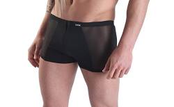 Dehnbarer, schwarzer Herren Boxer Short mit Reißverschluss/Herren Slip Boxershort (M) von LOOK ME