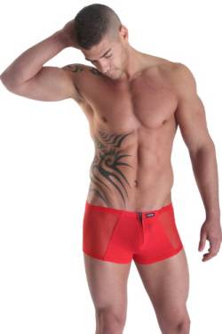 LOOK ME Herren Minipant Slip Wiz in rot Boxershorts mit Reißverschluss (M) von LOOK ME