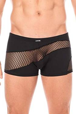 LOOK ME Schwarze Herren Boxer Short transparent erotischer Slip elastisch S von LOOK ME