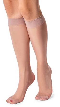 LORES Basic Damen Kniestrümpfe 15 DEN High Pop Matt Halbtransparente Strumpfhose 2 Paar Natalie, Noiset von LORES