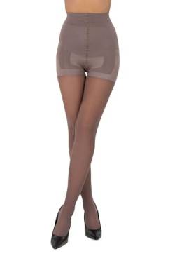 LORES Kompressionsstrumpfhose mit hoher Taille, Push-Up-Effekt, Castoro, 48 von LORES