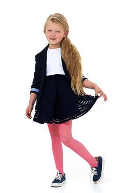 LORES Mädchen-Fischnetz-Strumpfhose für Kinder modisch einfarbig lässig bequem Ballett Cosplay Halloween Kostüm Tanz Kinder Spitze Schule Strumpfhosen, Coraillo 11/12 Jahre (146-152 cm) von LORES