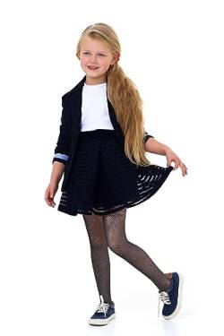 LORES Mädchen-Fischnetz-Strumpfhose für Kinder modisch einfarbig lässig bequem Ballett Cosplay Halloween Kostüm Tanz Kinder Spitze Schule Strumpfhosen, Nero 5/6 Jahre (110-116 cm) von LORES