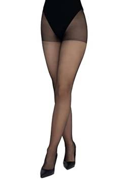 LORES Nude Damen Strumpfhose 20 Denier Classic Plain Halbtransparente Vollstrümpfe Naturstrumpfhose Trocadero, Nero XL von LORES