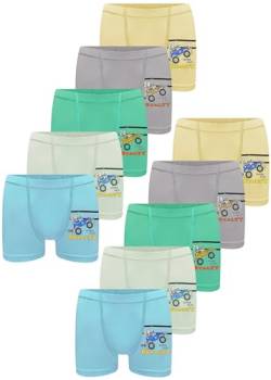 LOREZA ® 10 Jungen Boxershorts aus Baumwolle Unterhosen (116-122 (6-7Jahre), Modell 4) von LOREZA