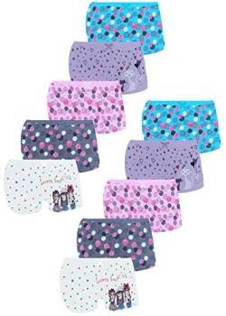 LOREZA ® 10er Pack Mädchen Pantys Boxershorts Unterwäsche aus Baumwolle (104/110, Modell 6) von LOREZA