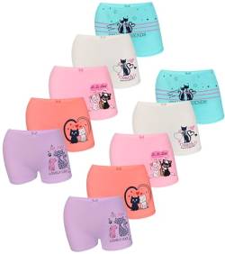 LOREZA ® 10er Pack Mädchen Pantys Boxershorts Unterwäsche aus Baumwolle (116/122, K-9146) von LOREZA