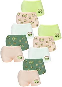 LOREZA ® 10er Pack Mädchen Pantys Boxershorts Unterwäsche aus Baumwolle (116/122, M-42711280B) von LOREZA