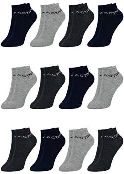 LOREZA ® 12 Paar Kinder Jungen Mädchen UNI Baumwolle Sneakersocken (21-24, Modell 4) von LOREZA