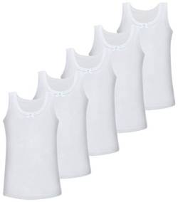 LOREZA ® 5er Pack Mädchen Unterhemd 100% Baumwolle Tank Top (152-158 (12-13Jahre)) Breite Träger von LOREZA