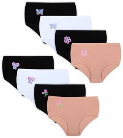 LOREZA ® 8 Damen Taillenslips aus Baumwolle Unterhosen (40/42-2XL, 8er Set Mix) von LOREZA