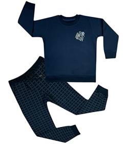 LOREZA ® Jungen Thermo Pyjama Hausanzug Langarm Baumwolle Schlafanzug (104-110 (4-5 Jahre), Modell 3) von LOREZA
