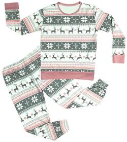 LOREZA ® Mädchen Schlafanzug Hausanzug Langarm 100% Baumwolle (104-110, Modell 1) von LOREZA