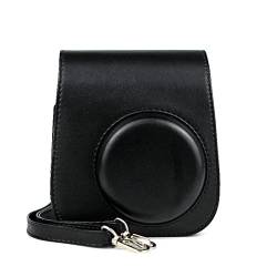 LORIER Reine Farbe PU-Leder Umhängetasche Sofortbildkameratasche Kameratasche Handtasche Fit for Fuji Fit for Polaroid Mini11 Kamera Tasche (Color : A) von LORIER