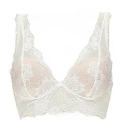 LORMAR BH Bralette aus Spitze mit Push-up-Cups, Art. Gem, Weiß, 75B von LORMAR