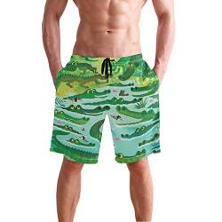 LORONA Badeshorts mit Krokodil-Optik, schnell trocknend Gr. XL, mehrfarbig von LORONA