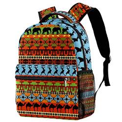 Lorvies Rucksack, afrikanische Frau und Tiere, lässiger Rucksack, Schulterrucksack, Büchertasche für Schule, Studenten, Reisetaschen von LORVIES