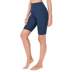 LOS OJOS Basics Radlerhose Damen - Frauen hohe Taille Biker Shorts Yoga Workout Laufen Kompression Übung Shorts von LOS OJOS