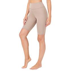 LOS OJOS Basics Radlerhose Damen - Frauen hohe Taille Biker Shorts Yoga Workout Laufen Kompression Übung Shorts von LOS OJOS