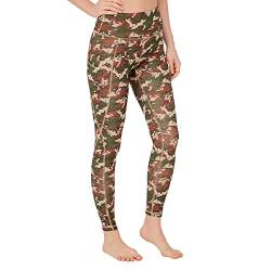 LOS OJOS Camo Leggings Damen - Hohe Taille Bauchweg Camouflage Workout Leggings für Frauen von LOS OJOS