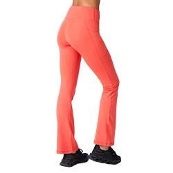 LOS OJOS Damen Bootcut Yogahose - Hohe Taille Workout Bootleg Yoga Leggings mit Bauchkontrolle, S von LOS OJOS