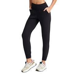 LOS OJOS Jogginghose Damen - Jogger für Frauen - Sweatpants mit hoher Taille und Taschen, Schwarz, XS von LOS OJOS