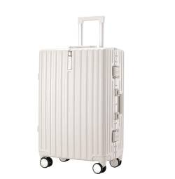 LOSTIS Koffer Reisekoffer Rollkoffer Großer Aufbewahrungskoffer, Leichtes ABS-Gepäck, 4 Universalräder, Hartes Boarding-Gepäck Kabinenkoffer Handgepäck (Color : White, Size : 24 inches) von LOSTIS