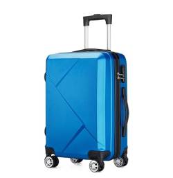 LOSTIS Koffer Reisekoffer Rollkoffer Hartschalen-Gepäckkoffer Mit Spinner-Rädern, Leichte Hartschale Mit Spinner-Rädern Kabinenkoffer Handgepäck (Color : Blue, Size : 20in) von LOSTIS